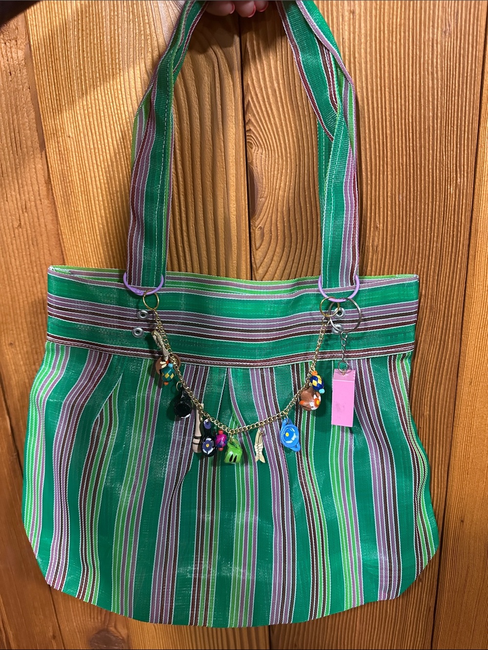 Mercado shoulder Bag with Charm Chain